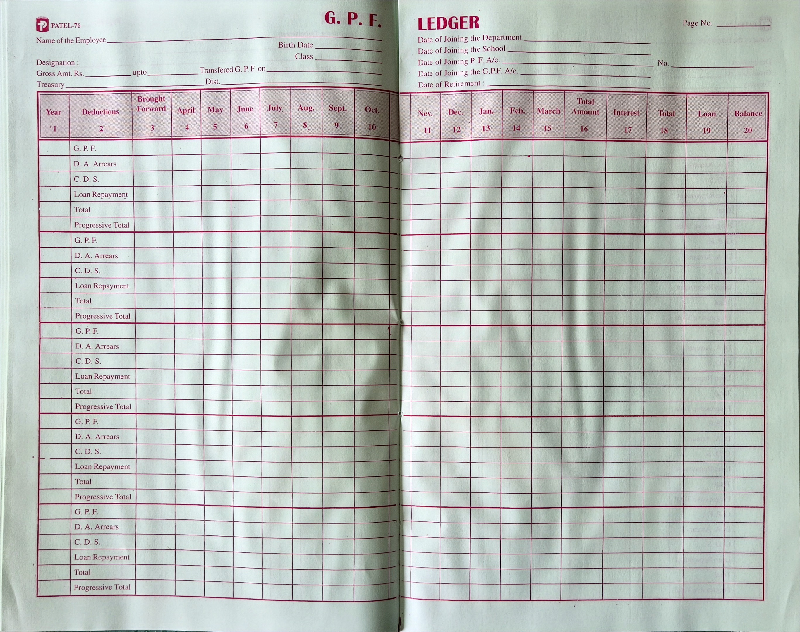 G.P.F. Register 2 Gha